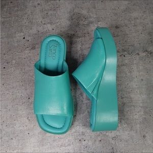 Franco Sarto Leather platform sandal